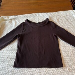 Talbots Chocolate Brown Ribbed Top